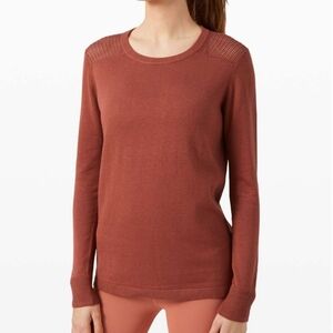Lululemon Rustic Clay Back To Balance Sweater Size 6